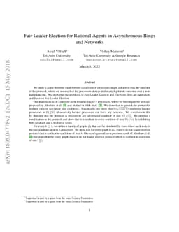 Fair Leader Election for Rational Agents in Asynchronous Rings and
  Networks