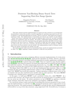 Persistent Non-Blocking Binary Search Trees Supporting Wait-Free Range
  Queries