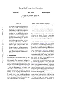 Hierarchical Neural Story Generation