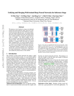 Unifying and Merging Well-trained Deep Neural Networks for Inference
  Stage
