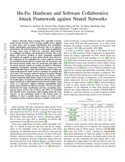 Hu-Fu: Hardware and Software Collaborative Attack Framework against
  Neural Networks