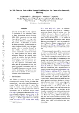 NASH: Toward End-to-End Neural Architecture for Generative Semantic
  Hashing