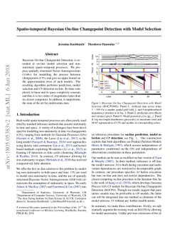 Spatio-temporal Bayesian On-line Changepoint Detection with Model
  Selection