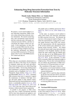 Enhancing Drug-Drug Interaction Extraction from Texts by Molecular
  Structure Information