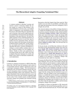 The Hierarchical Adaptive Forgetting Variational Filter