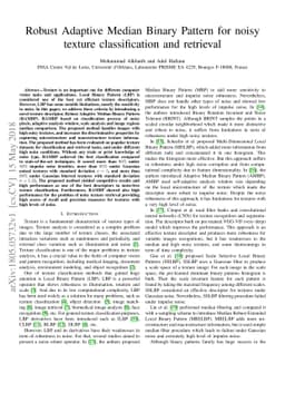 Robust Adaptive Median Binary Pattern for noisy texture classification
  and retrieval