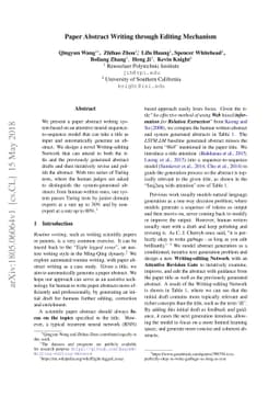 Paper Abstract Writing through Editing Mechanism