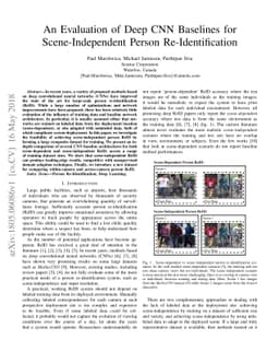 An Evaluation of Deep CNN Baselines for Scene-Independent Person
  Re-Identification