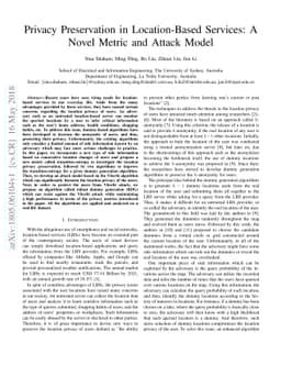 Privacy Preservation in Location-Based Services: A Novel Metric and
  Attack Model