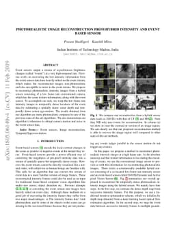 Photorealistic Image Reconstruction from Hybrid Intensity and Event
  based Sensor
