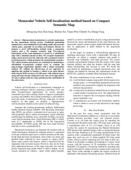 Monocular Vehicle Self-localization method based on Compact Semantic Map