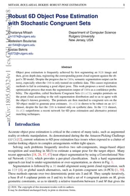 Robust 6D Object Pose Estimation with Stochastic Congruent Sets