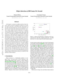 Object detection at 200 Frames Per Second