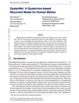 QuaterNet: A Quaternion-based Recurrent Model for Human Motion