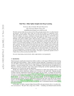 Mad Max: Affine Spline Insights into Deep Learning