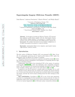 Supersingular Isogeny Oblivious Transfer (SIOT)
