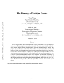 The Blessings of Multiple Causes