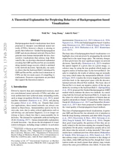 A Theoretical Explanation for Perplexing Behaviors of
  Backpropagation-based Visualizations