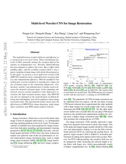 Multi-level Wavelet-CNN for Image Restoration