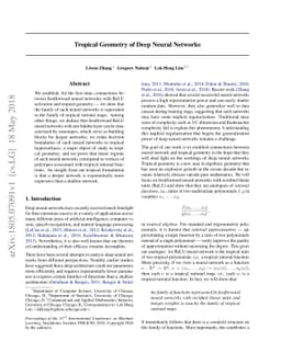 Tropical Geometry of Deep Neural Networks