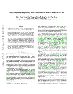Improving Image Captioning with Conditional Generative Adversarial Nets