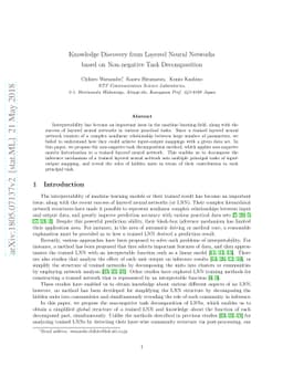Knowledge Discovery from Layered Neural Networks based on Non-negative
  Task Decomposition