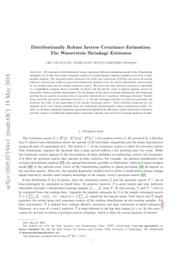 Distributionally Robust Inverse Covariance Estimation: The Wasserstein
  Shrinkage Estimator