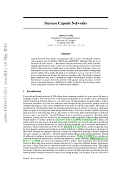 Siamese Capsule Networks