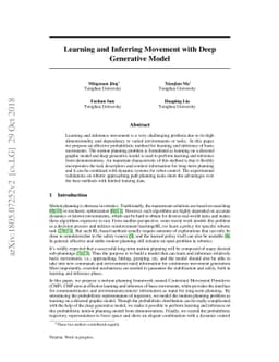 Learning and Inferring Movement with Deep Generative Model