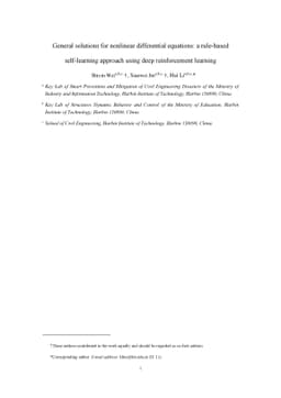 General solutions for nonlinear differential equations: a rule-based
  self-learning approach using deep reinforcement learning