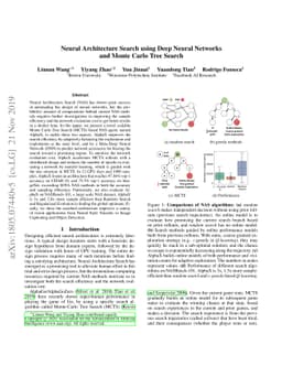 Neural Architecture Search using Deep Neural Networks and Monte Carlo
  Tree Search
