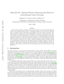 Butterfly-Net: Optimal Function Representation Based on Convolutional
  Neural Networks