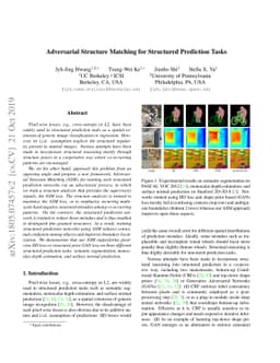Adversarial Structure Matching for Structured Prediction Tasks