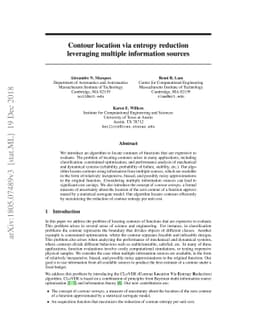 Contour location via entropy reduction leveraging multiple information
  sources
