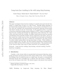 Long-term face tracking in the wild using deep learning