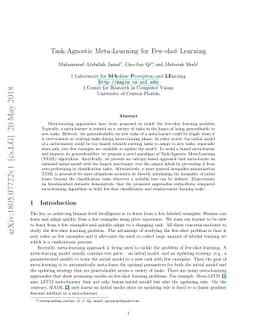 Task-Agnostic Meta-Learning for Few-shot Learning