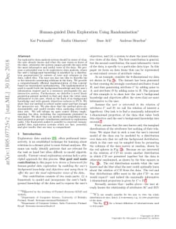 Human-guided data exploration using randomisation