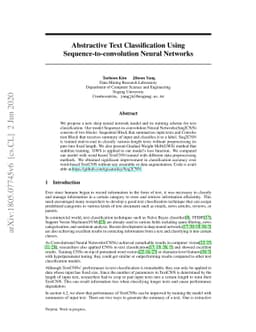 Abstractive Text Classification Using Sequence-to-convolution Neural
  Networks