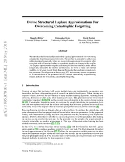 Online Structured Laplace Approximations For Overcoming Catastrophic
  Forgetting
