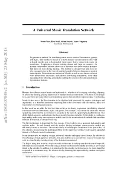 A Universal Music Translation Network