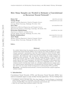 How Many Samples are Needed to Estimate a Convolutional or Recurrent
  Neural Network?