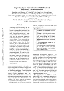 Improving Aspect Term Extraction with Bidirectional Dependency Tree
  Representation