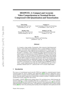 DEEPEYE: A Compact and Accurate Video Comprehension at Terminal Devices
  Compressed with Quantization and Tensorization