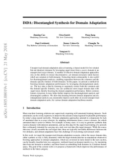DiDA: Disentangled Synthesis for Domain Adaptation