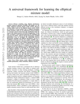 A universal framework for learning the elliptical mixture model