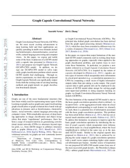 Graph Capsule Convolutional Neural Networks