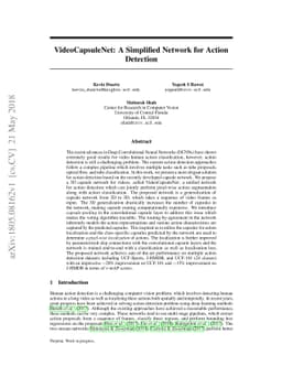 VideoCapsuleNet: A Simplified Network for Action Detection