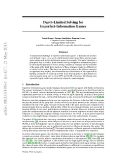 Depth-Limited Solving for Imperfect-Information Games
