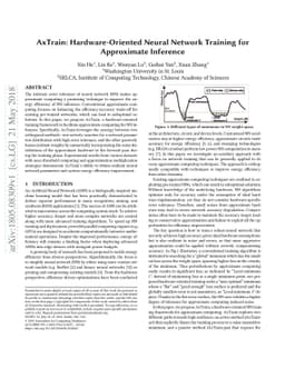 AxTrain: Hardware-Oriented Neural Network Training for Approximate
  Inference