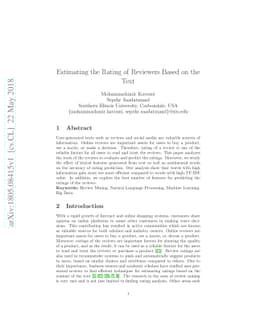 Estimating the Rating of Reviewers Based on the Text